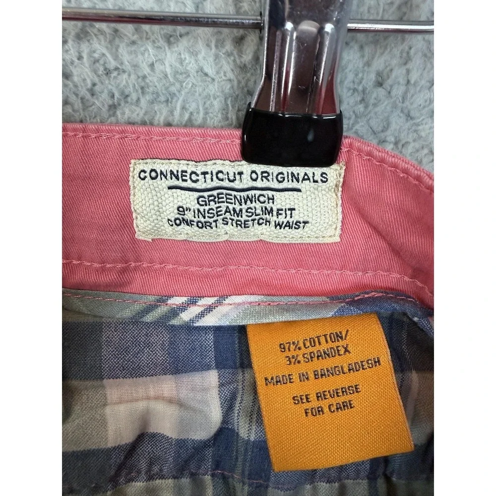 Tailor Vintage Greenwich Chino Shorts Mens 38 Pink Stretch 9 Inseam Casual Golf